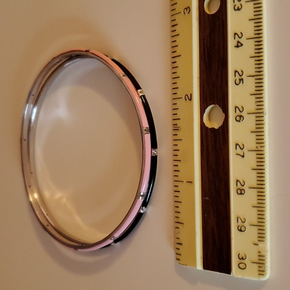 Sterling silver diamond accent bangles - Picture 3 of 4